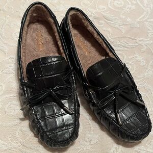 Aerosoles faux fur winter boater leather loafers New size 8.5